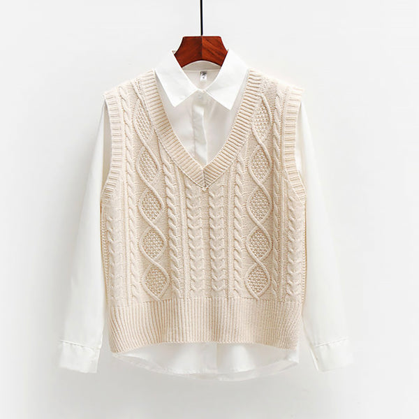 Rossana Cable-knit vest