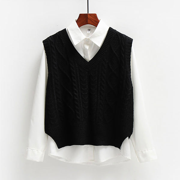 Rossana Cable-knit vest